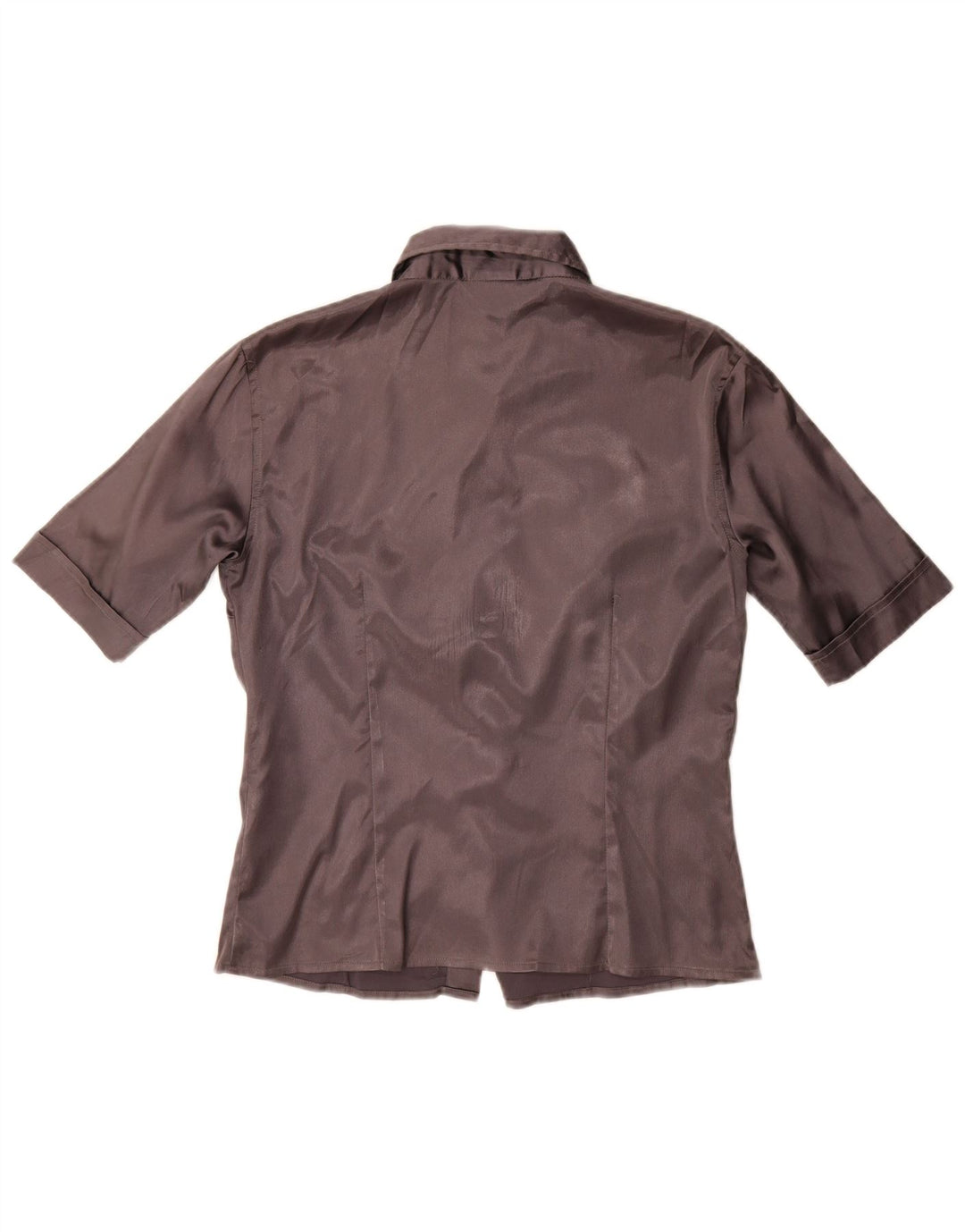 Stefanel Damen Kurzarmhemd UK 14 Large Grau