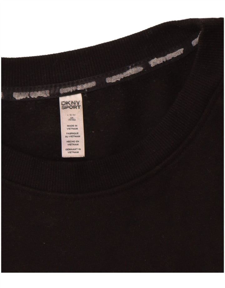 Dkny Herren-Sweatshirt mit Grafik, groß, aus schwarzer Baumwolle