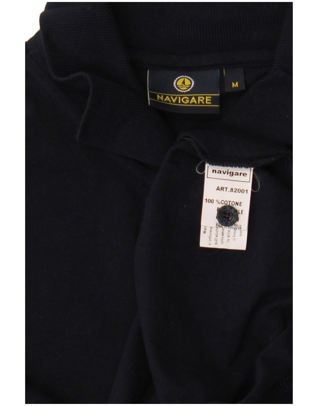 Navigare Herren-Poloshirt, mittelgroß, marineblau, Baumwolle