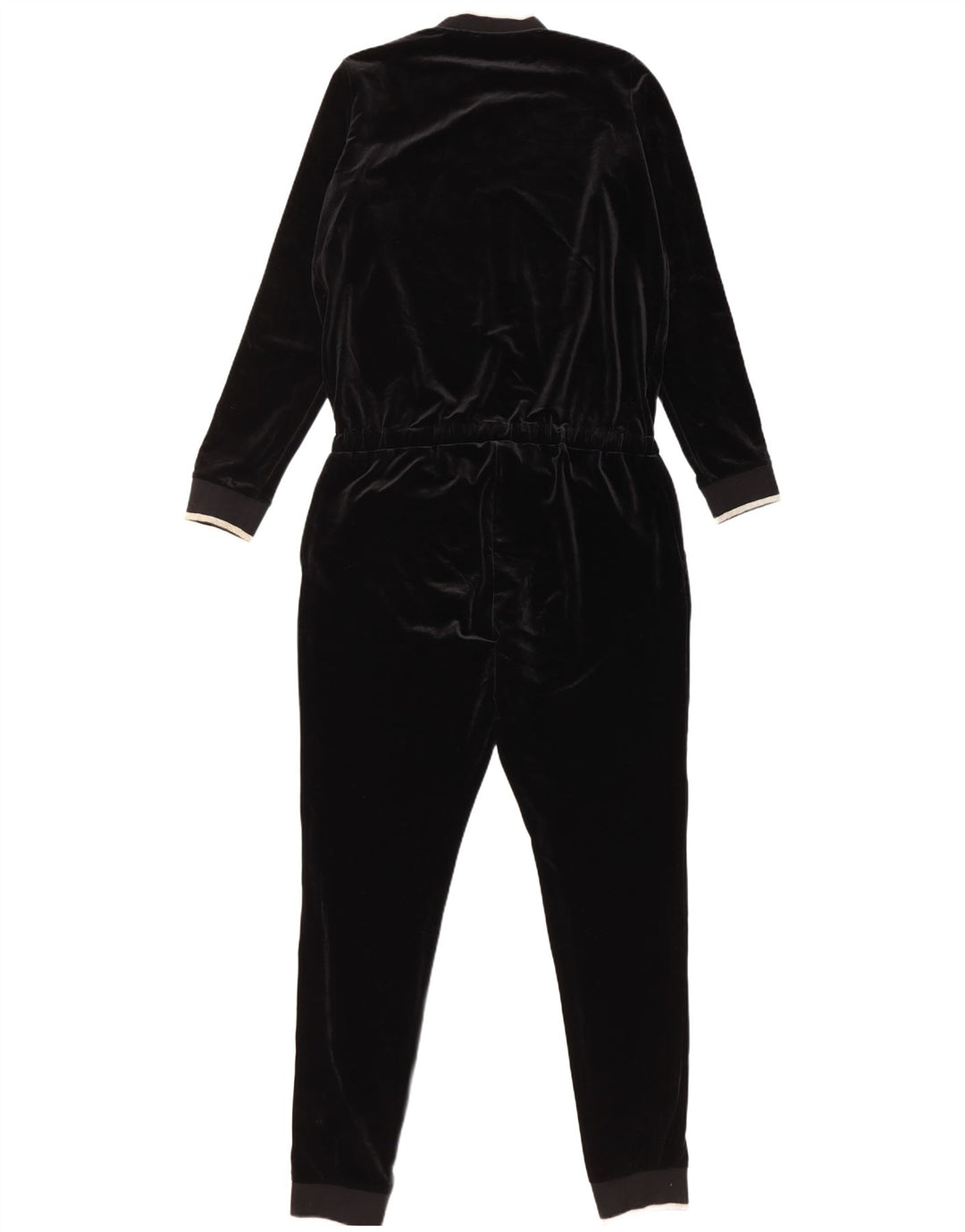Liu Jo Damen-Jumpsuit aus Samt mit langen Ärmeln, Größe 44, mittelschwarz