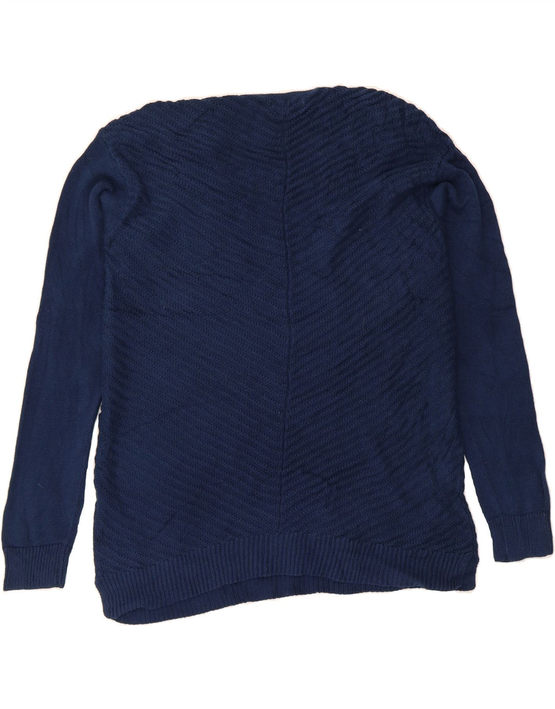 CHAPS Womens Oversized V-Neck Jumper Sweater UK 10 Small Navy Blue Cotton Vintage Chaps and Second-Hand Chaps from Messina Hembry 