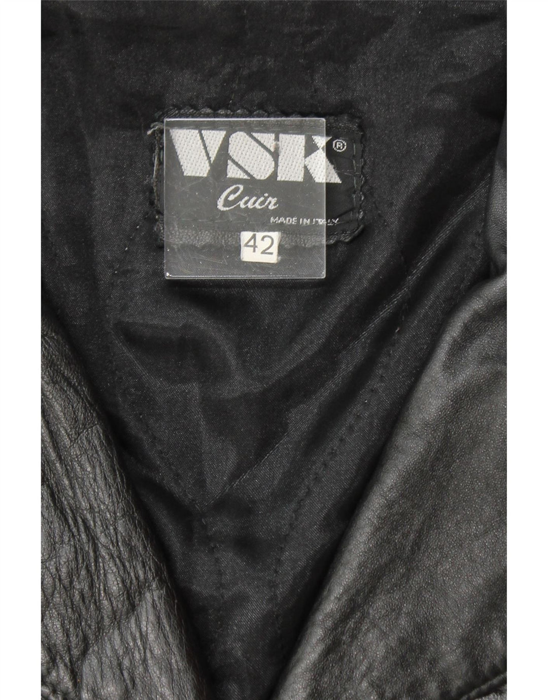 VINTAGE Womens Leather Jacket IT 42 Medium Black Vintage Vintage and Second-Hand Vintage from Messina Hembry 