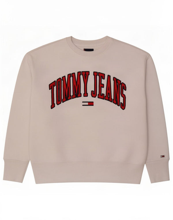 Tommy Hilfiger Damen Grafik-Sweatshirt-Pullover UK 14 Mittelweiß