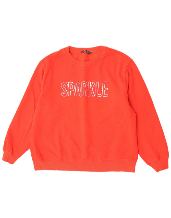 Marks & Spencer Damen-Sweatshirt mit Grafik-Übergröße, Gr. 14, Rot