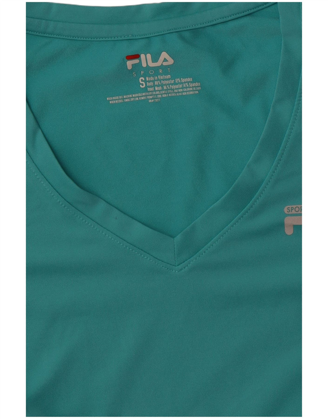 FILA Damen T-Shirt Top UK 8 Small Türkis Polyester