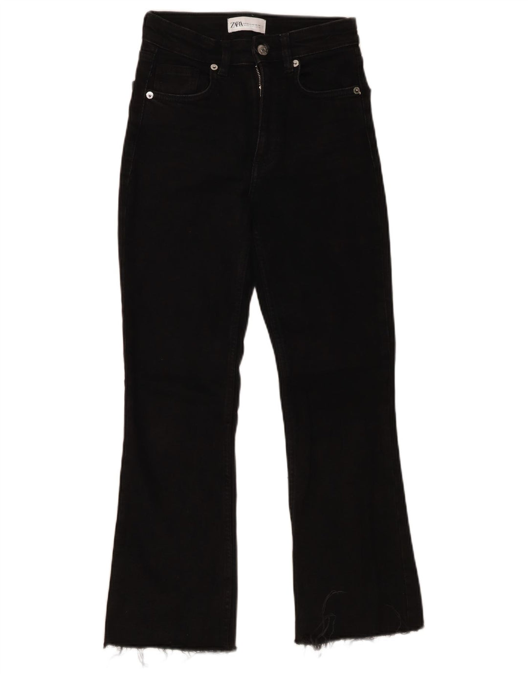 Zara Damen Schlagjeans EU 34 2XS W24 L25 Schwarz