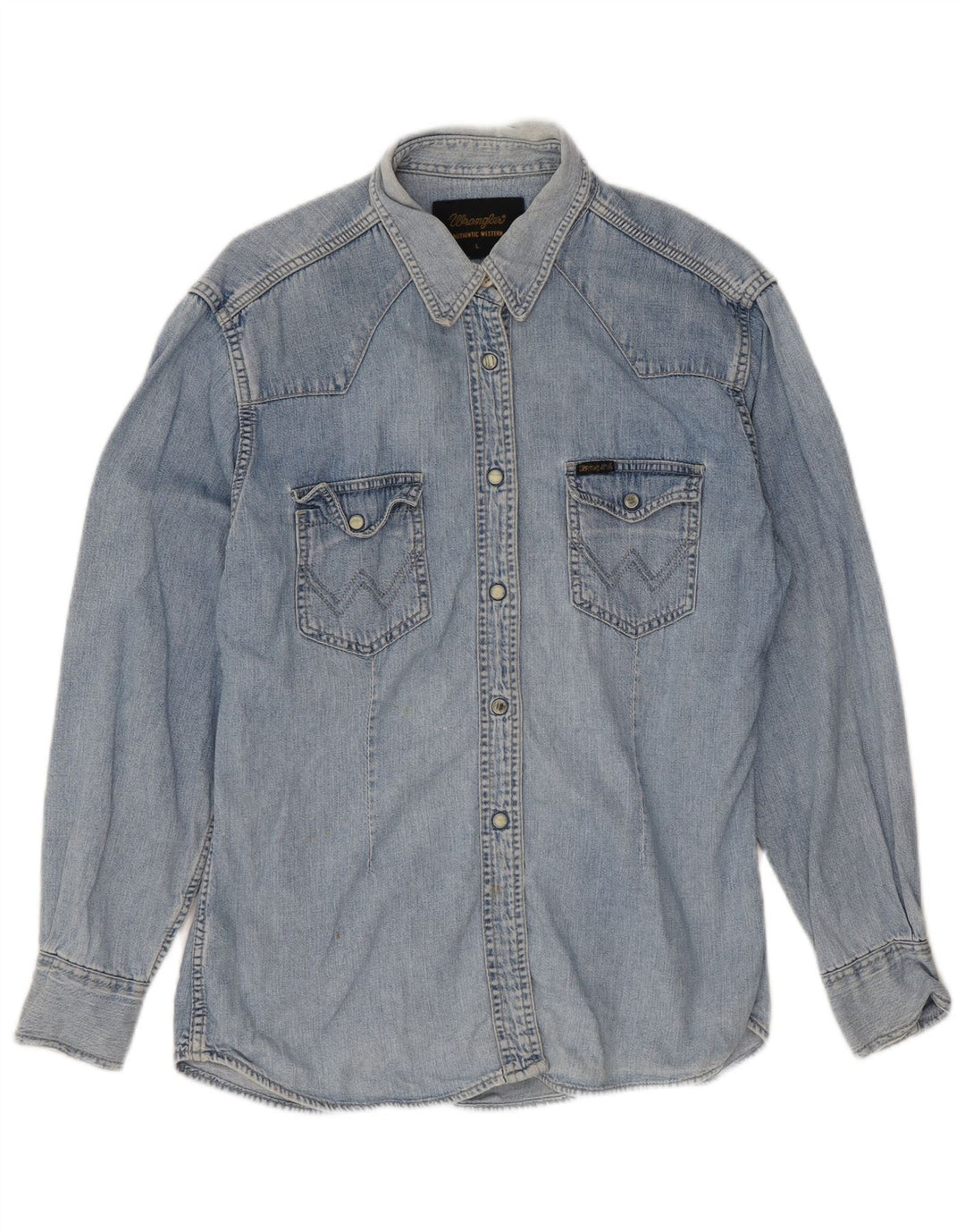 Wrangler Damen Jeanshemd UK 14 Large Blau