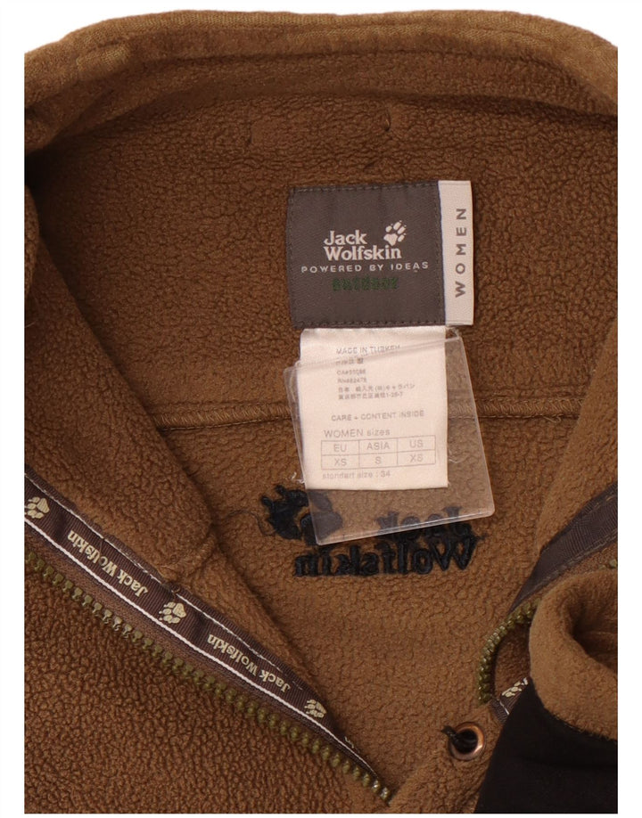 JACK WOLFSKIN Damen Übergroße Fleecejacke UK 6 XS Braun