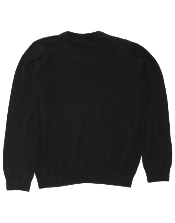 Marks & Spencer Jungen-Pullover mit V-Ausschnitt, 14–15 Jahre, marineblaue Baumwolle