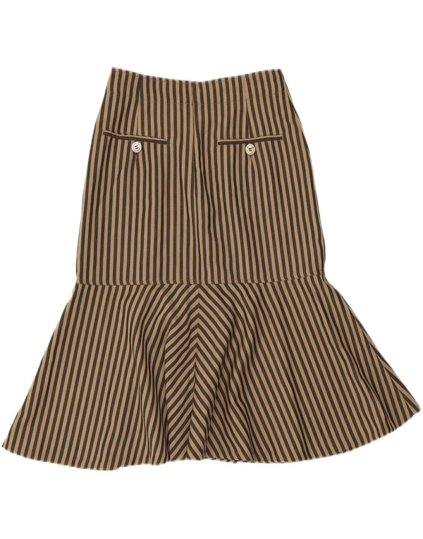 Segno Damen Trompetenrock UK 14 Medium W28 Braun gestreift