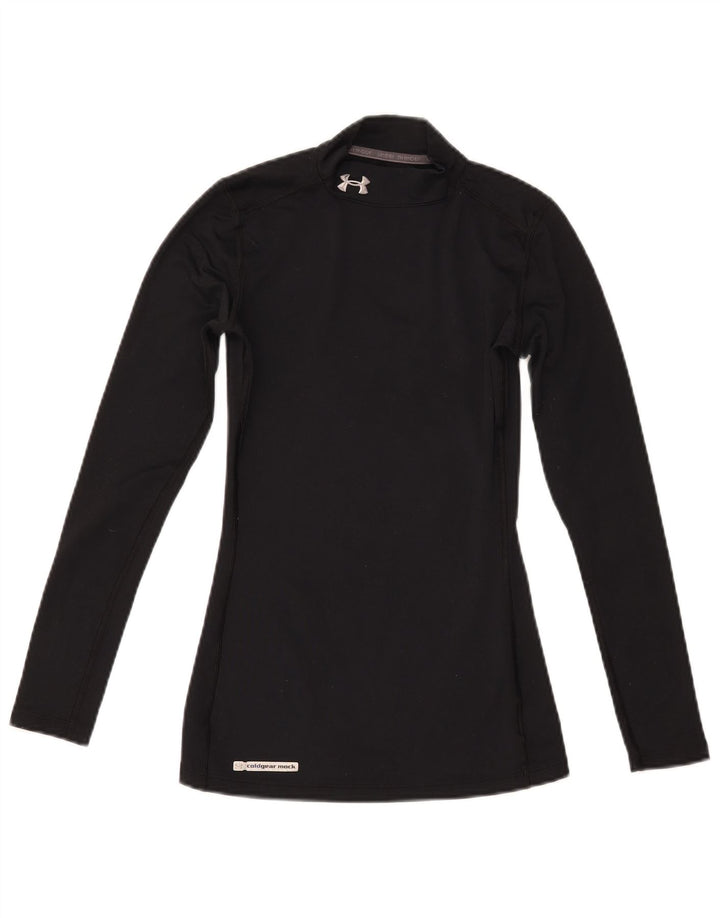 Under Armour Damen Cold Gear Top Langarm UK 4 XS Schwarz Polyester