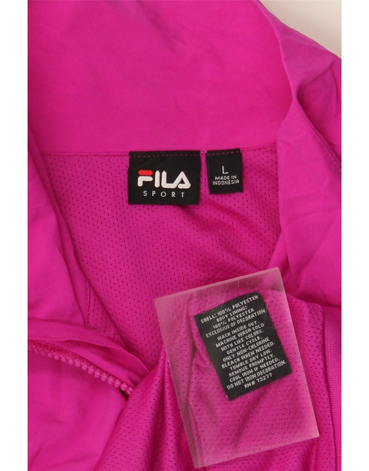 Fila Damen-Trainingsanzug-Oberteiljacke UK 16 Large Pink Polyester