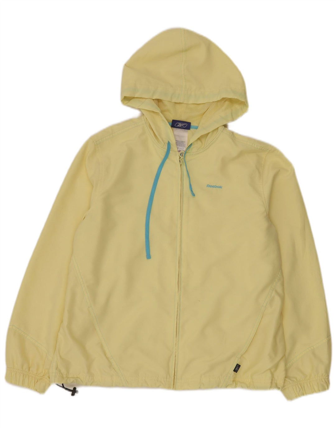 Reebok Damen Kapuzen-Regenjacke UK 14 Large Gelb Polyester