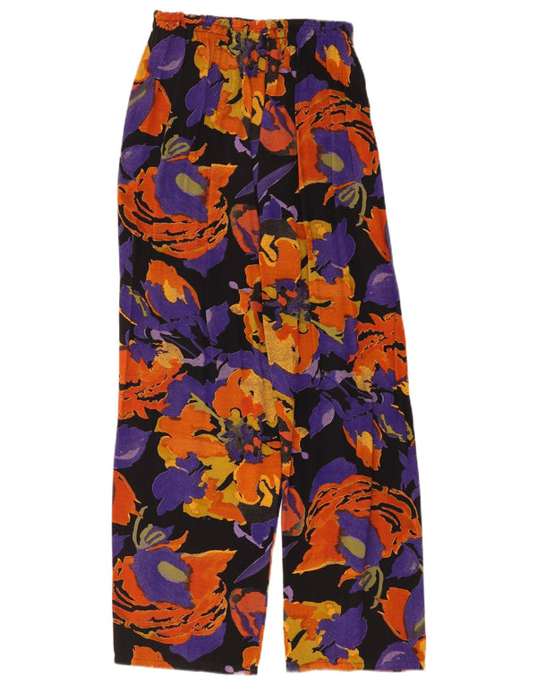 Vintage Damen Lässige Hose mit abstraktem Muster UK 14 Groß W32 L26 Multico