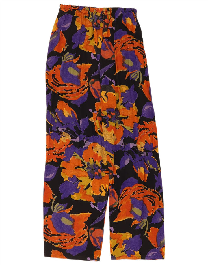 Vintage Damen Lässige Hose mit abstraktem Muster UK 14 Groß W32 L26 Multico