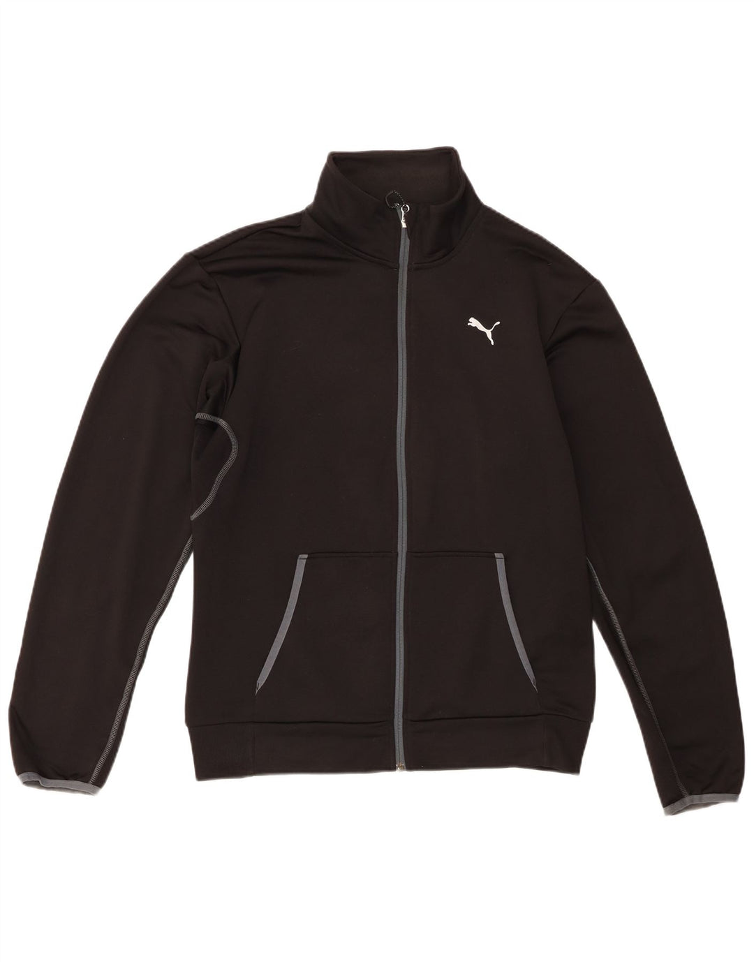 Puma Herren-Trainingsanzug-Oberjacke, Mittelschwarzes Polyester