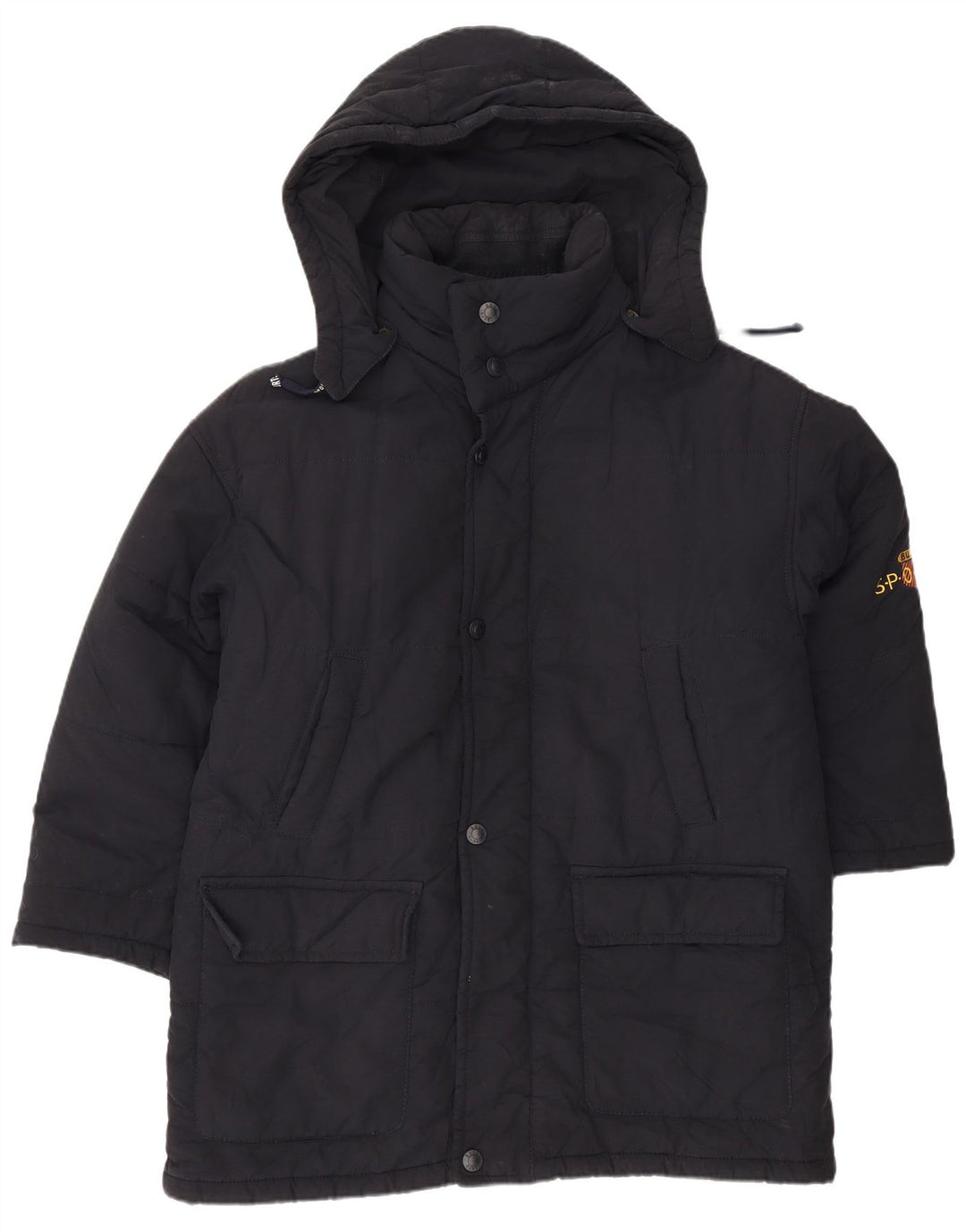 Bush Wattierte Herrenjacke mit Kapuze, UK 44 2XL, Marineblau