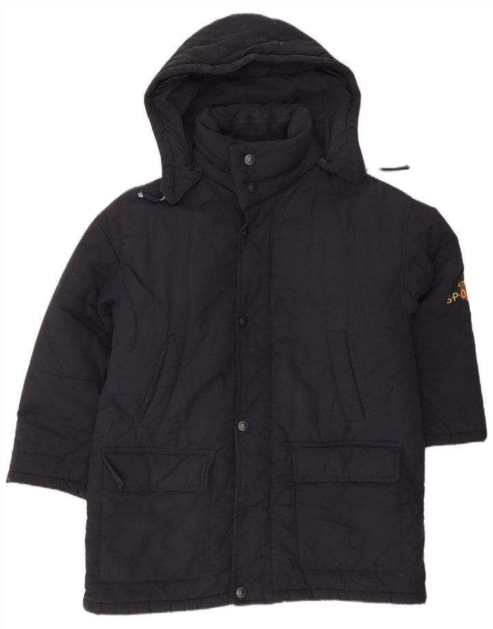 Bush Wattierte Herrenjacke mit Kapuze, UK 44 2XL, Marineblau