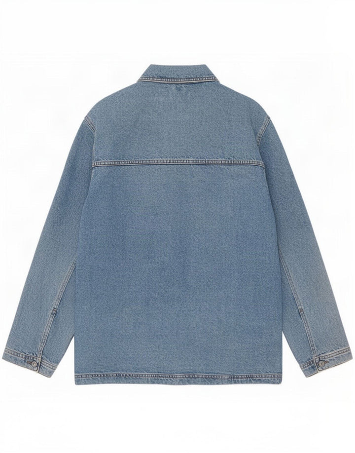 Topshop Damen-Jeansjacke in Übergröße, Gr. 10, Größe S, Blau, Baumwolle