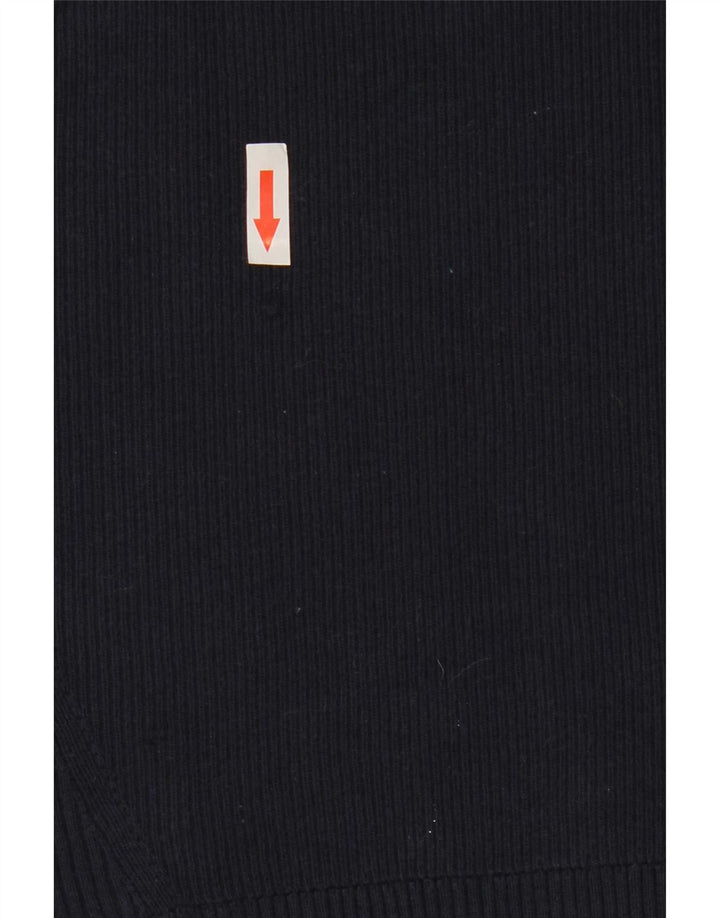 Marks & Spencer Damen Poloshirt UK 12 Medium Marineblau Baumwolle