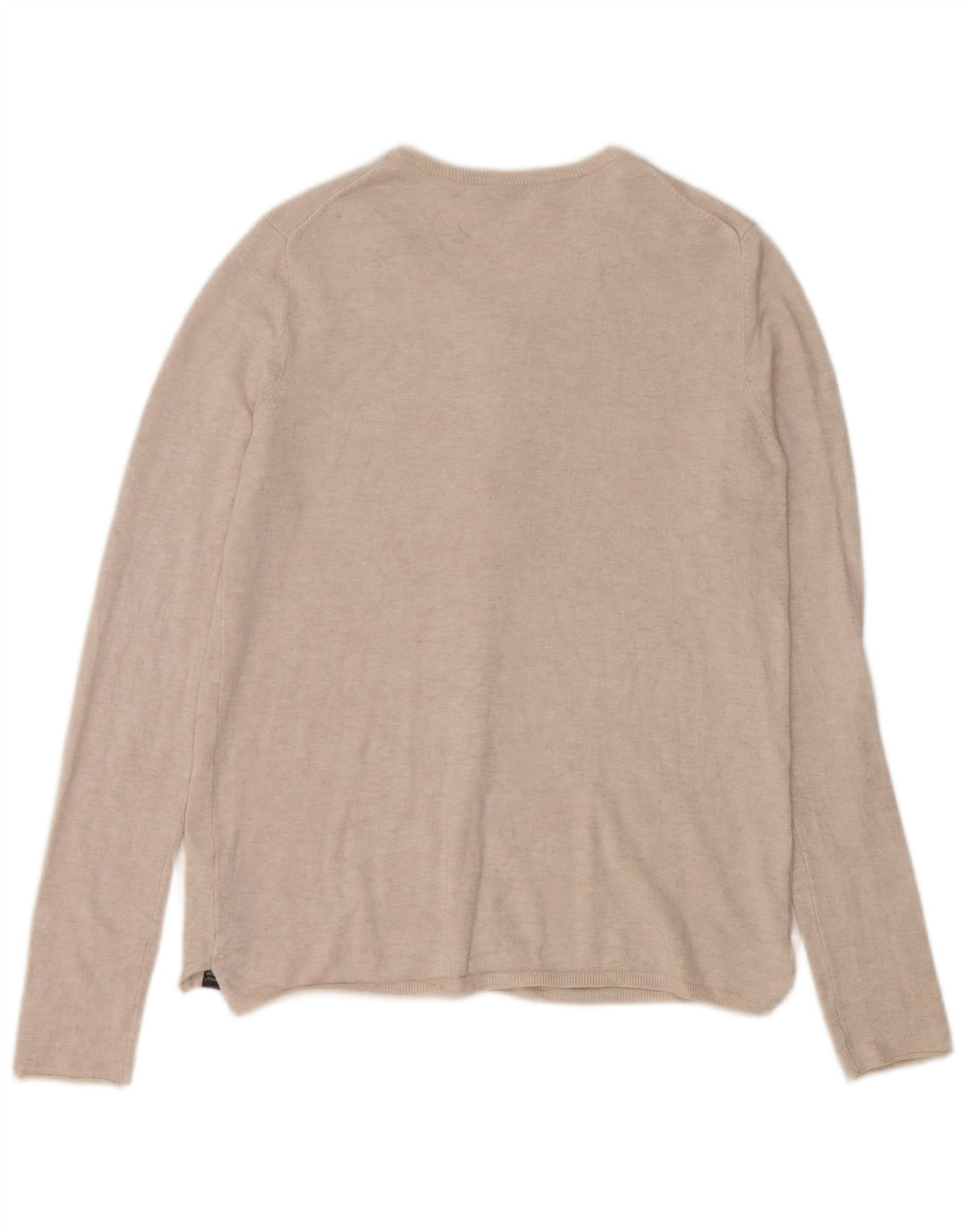 Zara Damen-Cardigan-Pullover UK 14 Large Beige Viskose