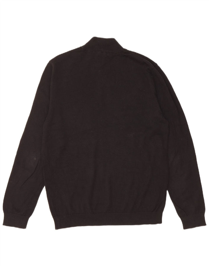 PIERRE CARDIN Herren-Pullover mit Rollkragen, groß, aus schwarzer Baumwolle