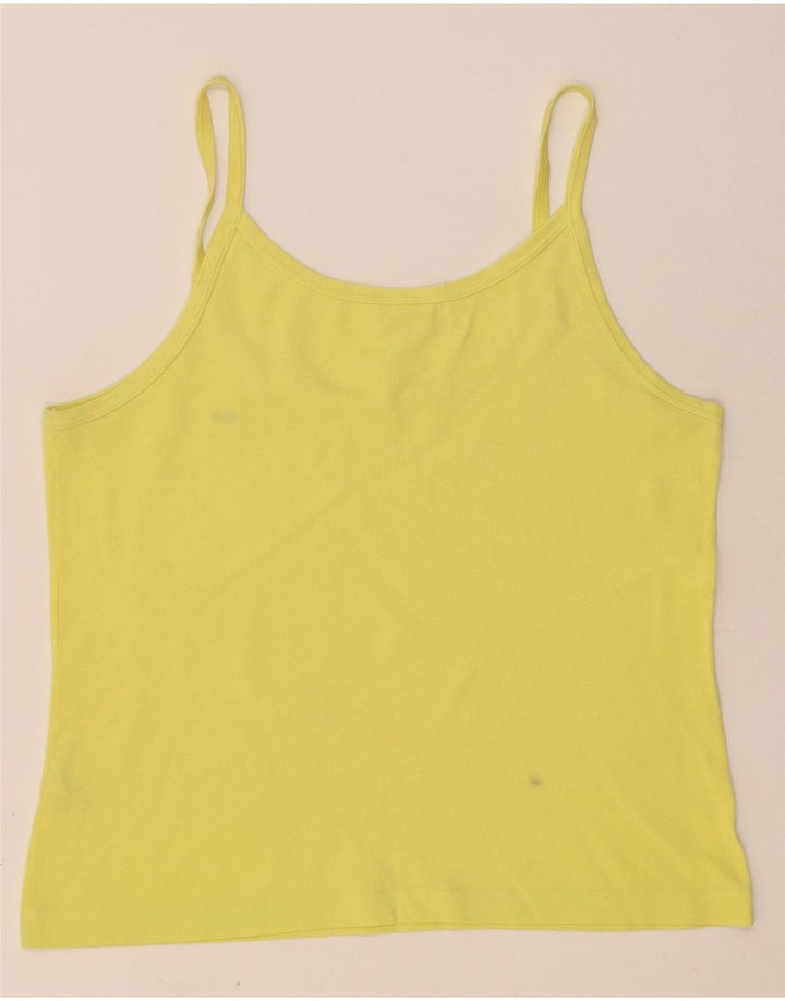 Lacoste Damen Cami Top Größe 42 Große gelbe Baumwolle