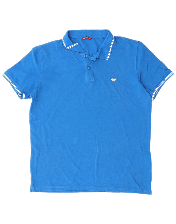 Carrera Herren Poloshirt XL Blau Baumwolle