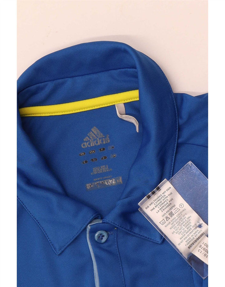 Adidas Herren Climalite Poloshirt Small Blau Polyester