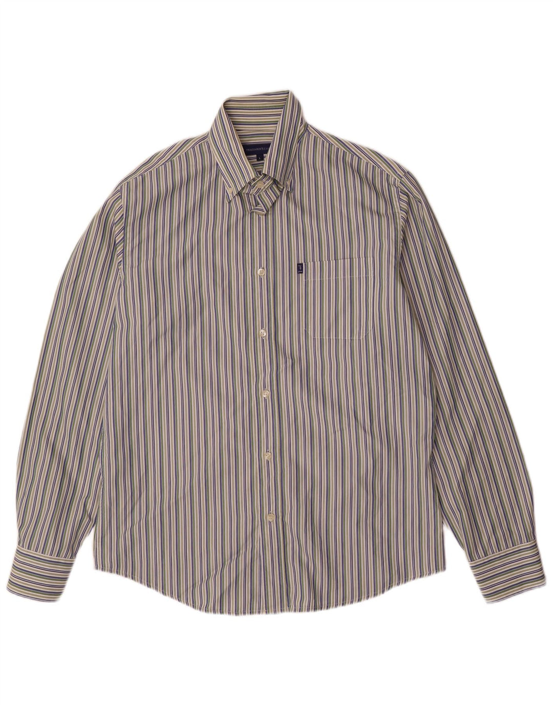 Trussardi Jeans Herrenhemd, groß, mehrfarbig, gestreift, Baumwolle