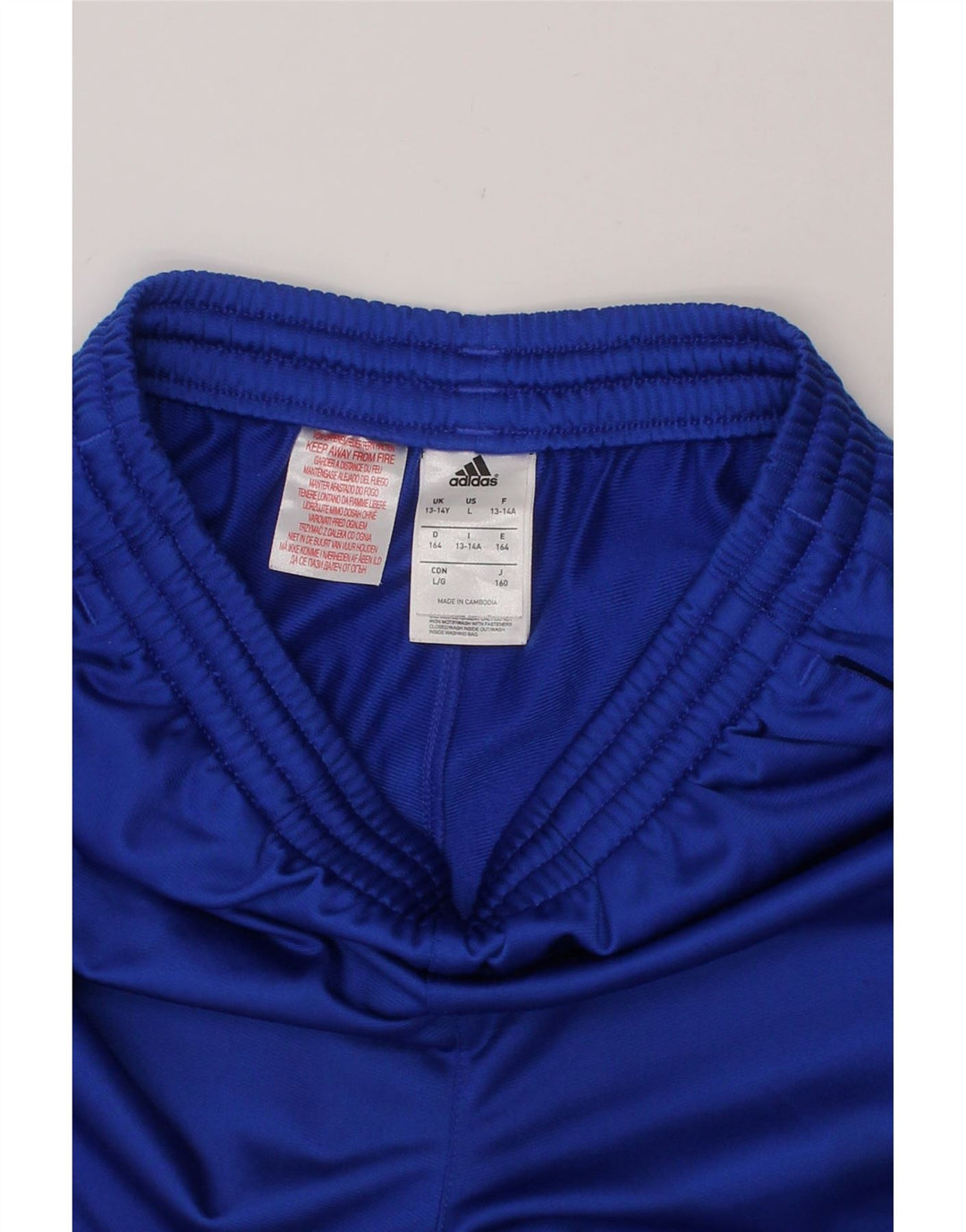 ADIDAS Boys Tracksuit Trousers Joggers 13-14 Years  Blue Polyester Vintage Adidas and Second-Hand Adidas from Messina Hembry 