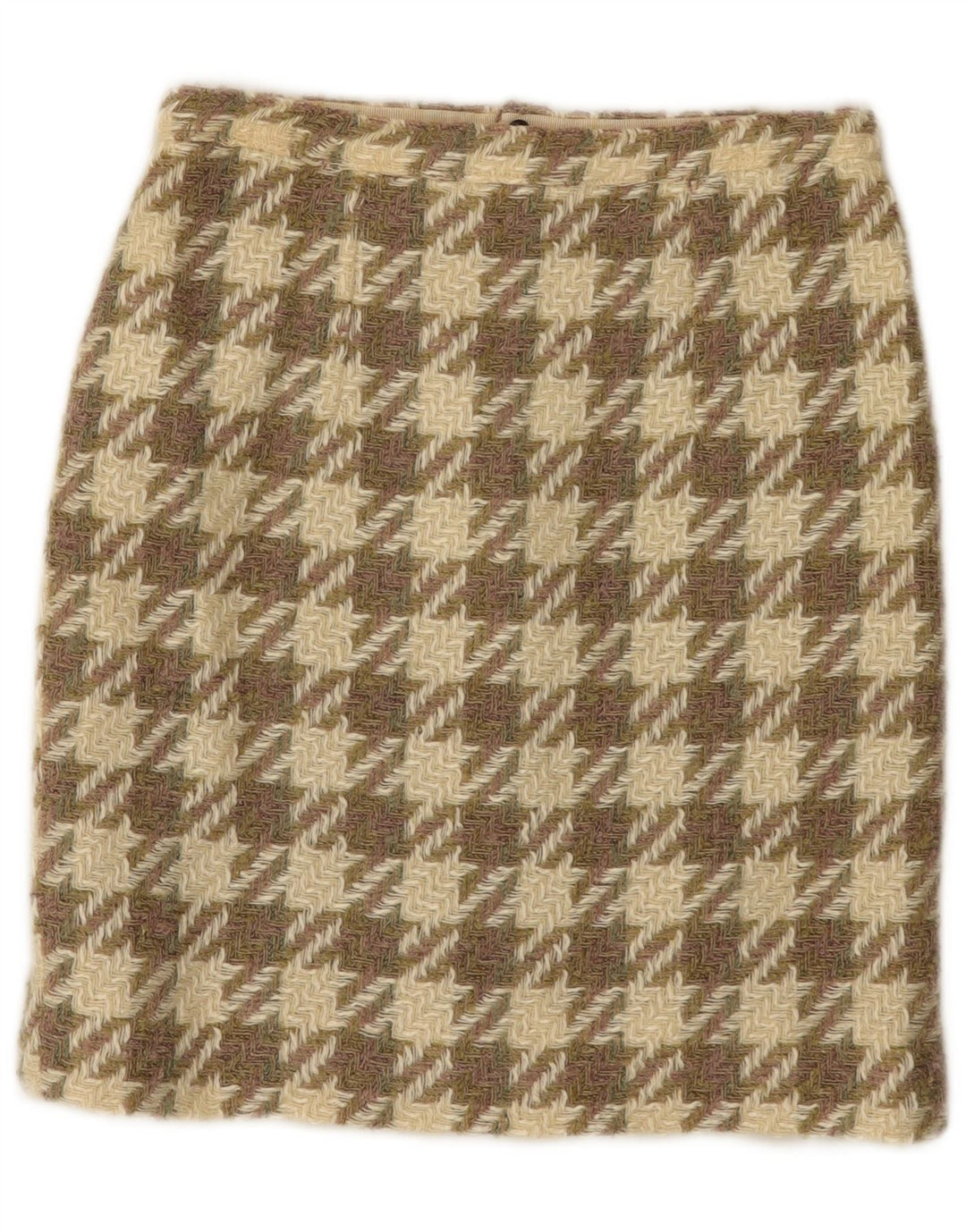 Vintage Damen Strickrock W26 Kleiner brauner Hahnentritt