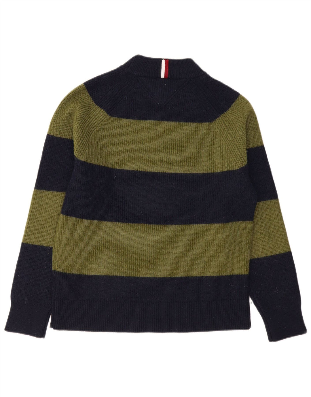 Tommy Hilfiger Herren-Pullover mit Rollkragen, mittelgrau, gestreift, Wolle