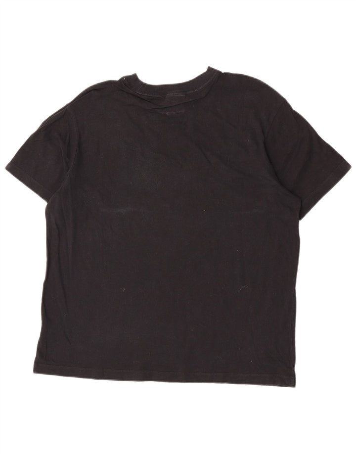 Nike Herren-T-Shirt mit Grafik, mittelgroß, schwarze Baumwolle