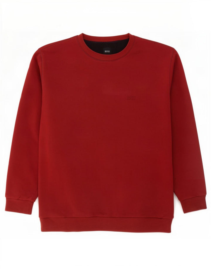 Hugo Boss Herren Sweatshirt Pullover XL Kastanienbraun Baumwolle