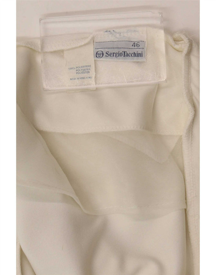 Sergio Tacchini Damen Graphic Sport Shorts IT 46 Large Weiß Polyester