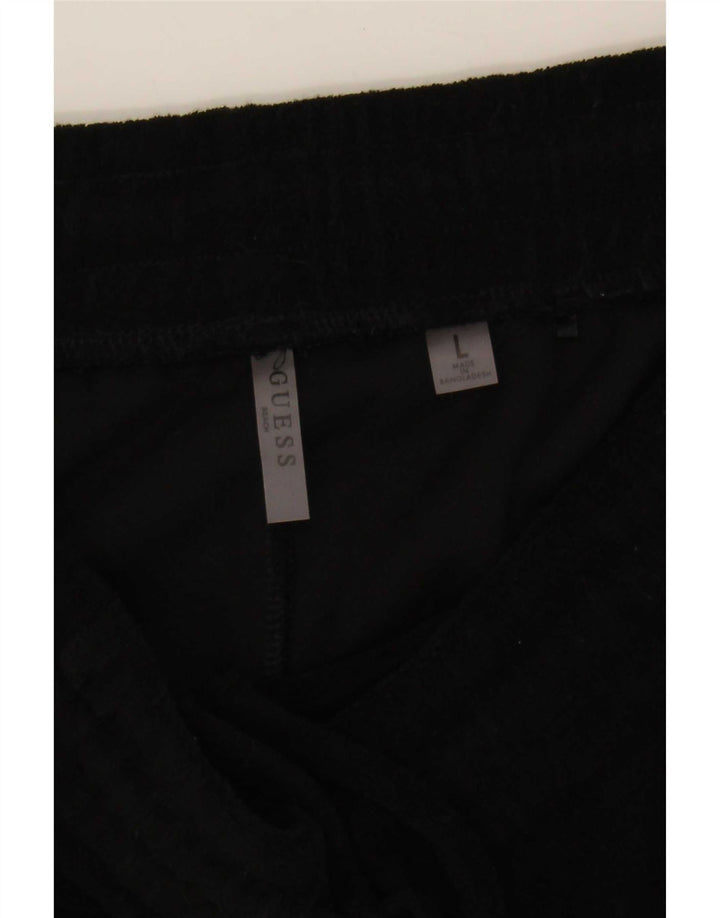 Guess Damen Sportshorts UK 14 Large Schwarz Baumwolle
