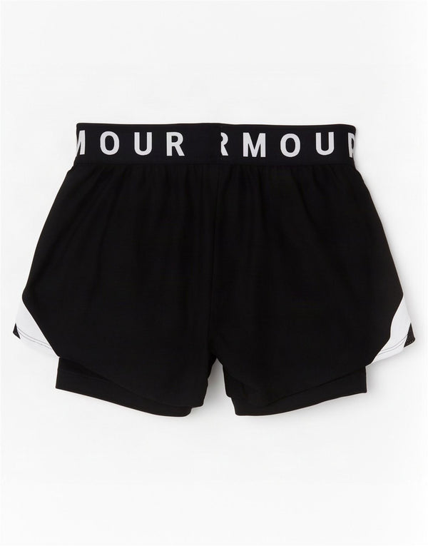 Under Armour Damen Graphic Sport Shorts UK 8 Small Schwarz Colourblock