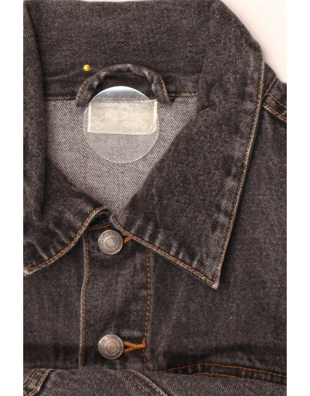 Vintage Herren Jeansjacke UK 42 XL Graue Baumwolle