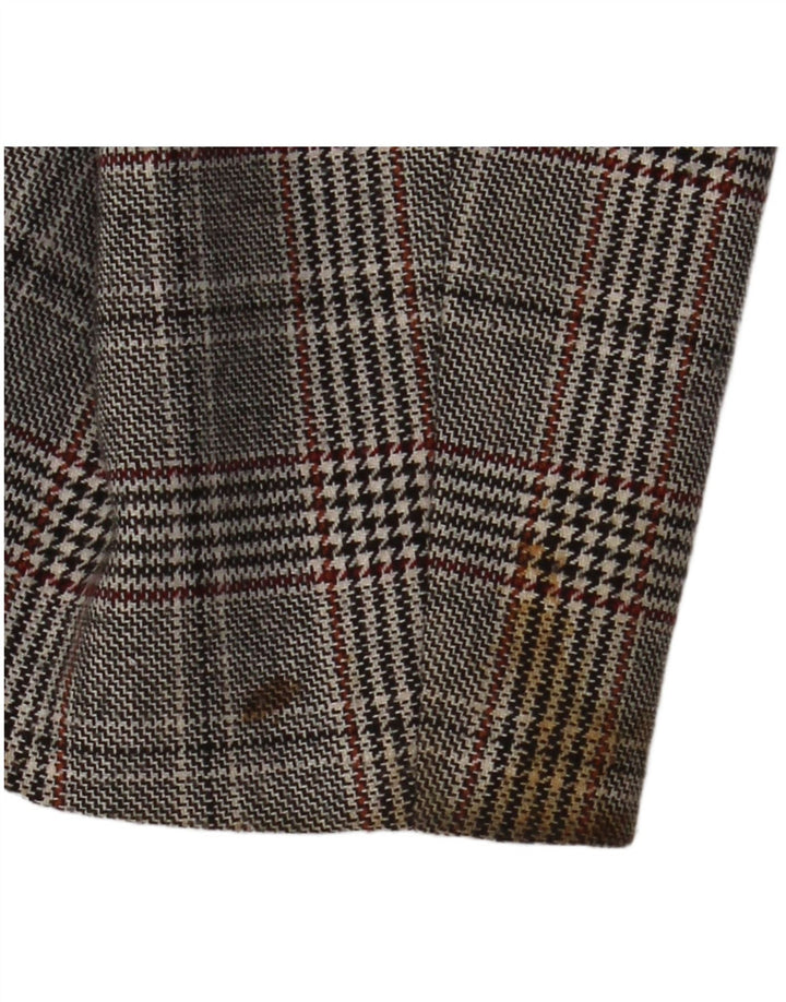 JIGSAW Zweireihiger Damen-Blazer, Gr. 44, Grau, Hahnentrittmuster