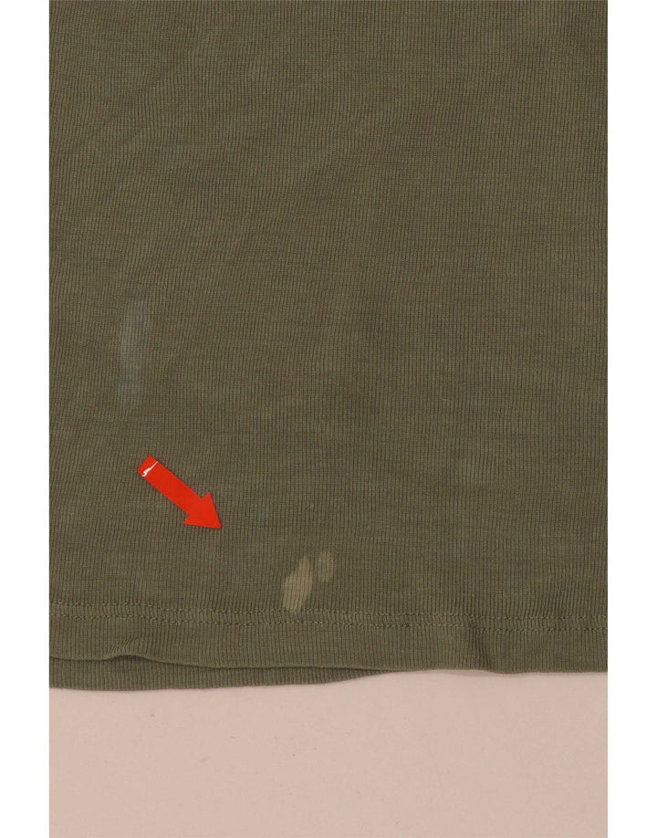Zara Damen Top Langarm UK 12 Medium Khaki