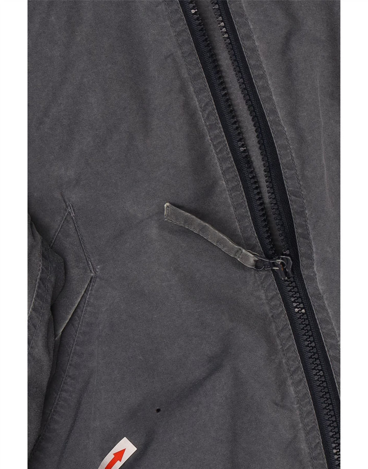Think Pink Herren-Windbreakerjacke mit Kapuze, UK 48 4XL, graues Polyester