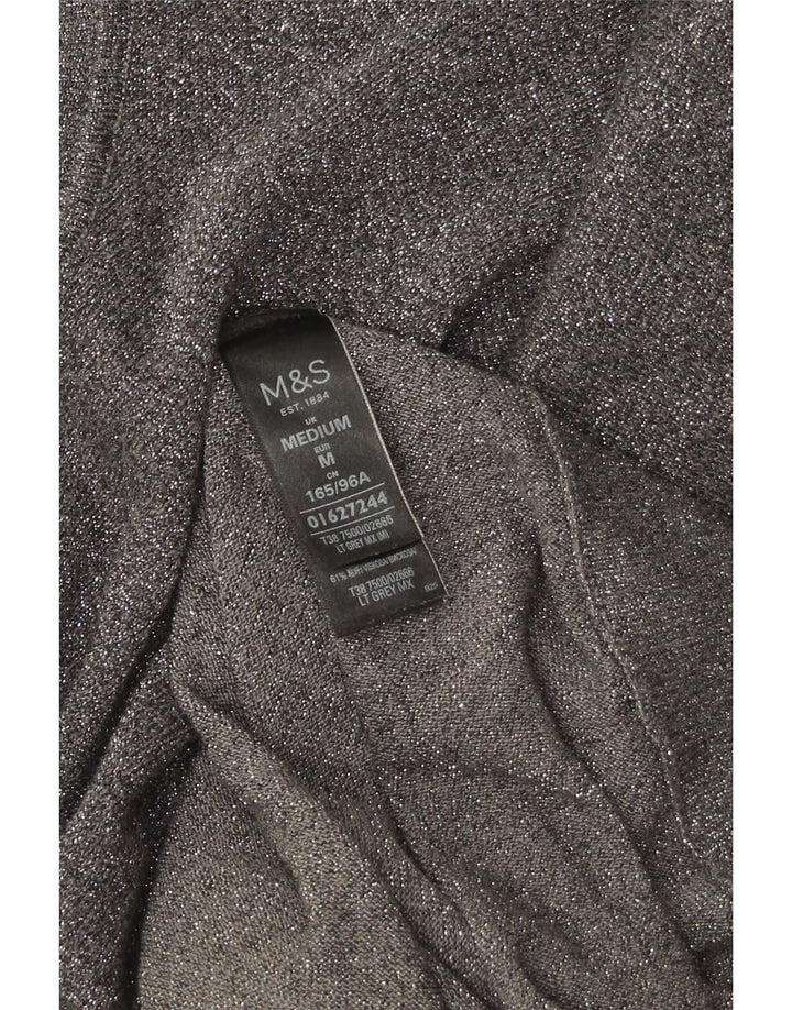 Marks & Spencer Rollkragenpullover für Damen, Gr. 14, mittelgrau meliert