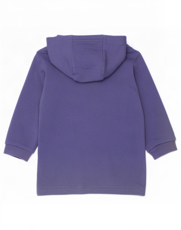Adidas Baby-Mädchen-Pulloverkleid mit Grafik und Kapuze, 9–12 Monate, lila Baumwolle