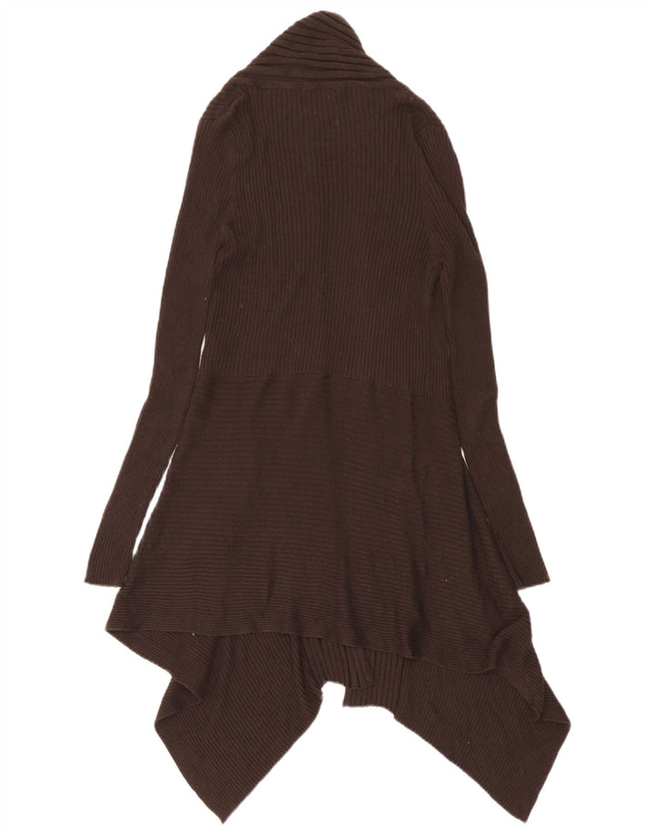 Marks & Spencer Damen Longline Open Cardigan Pullover UK 10 Small Braun