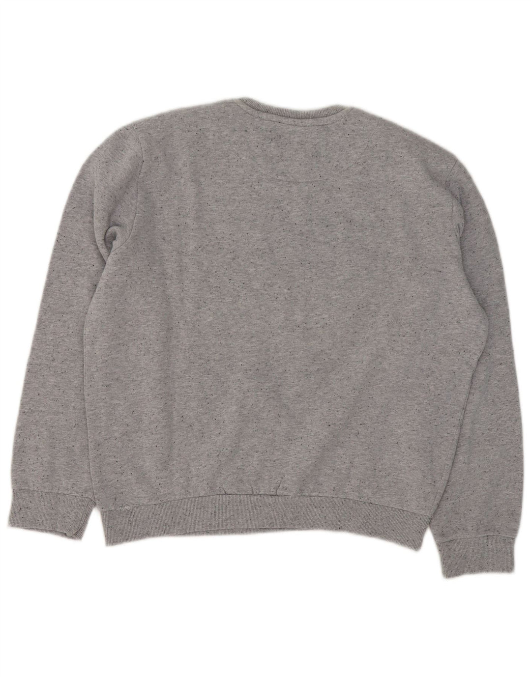 GAS Herren-Sweatshirt mit Grafik, groß, grau gesprenkelte Baumwolle