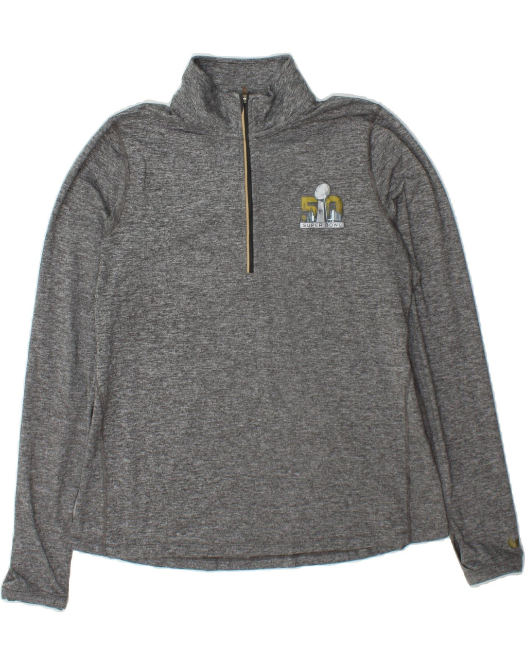 NIKE Womens Dri Fit Pullover Tracksuit Top UK 16 Large Grey Flecked Vintage Nike and Second-Hand Nike from Messina Hembry 