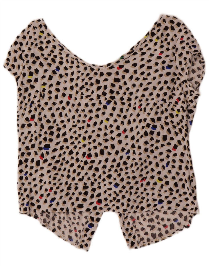 Benetton Damen-Blusenoberteil, UK-Größe 46, groß, mehrfarbig, gepunktet
