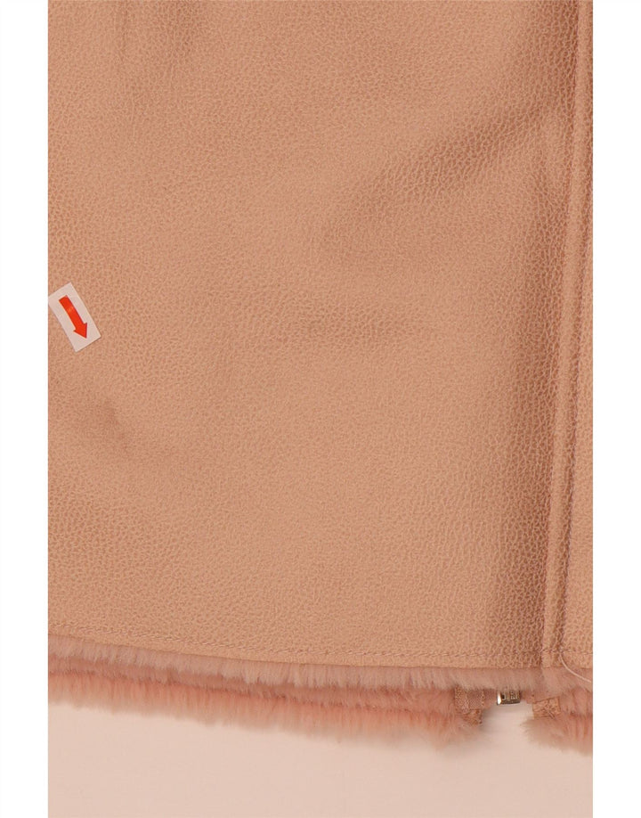 Guess Sherpa-Jacke aus Kunstleder für Damen, UK 12, Mittelrosa, Polyester