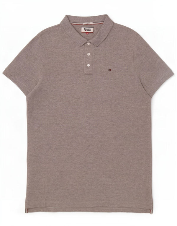 Tommy Hilfiger Herren Slim Fit Poloshirt 2XL Grau Baumwolle